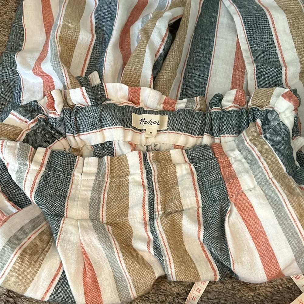 MADEWELL WIDE LEG COTTON LINEN BLEND PANTS - Picture 6 of 6